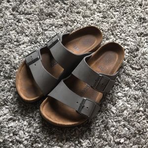 SOFT FOOTBED BIRKENSTOCKS — GRAY EU 38